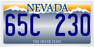 NV license plate 65C230