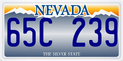 NV license plate 65C239