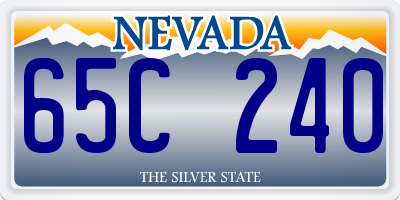 NV license plate 65C240