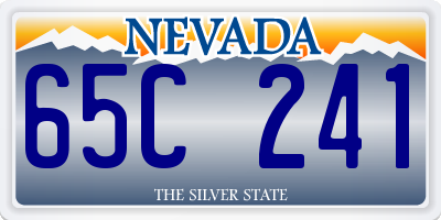 NV license plate 65C241