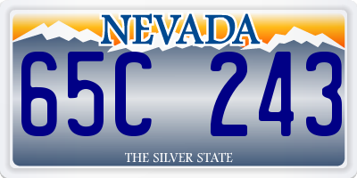 NV license plate 65C243