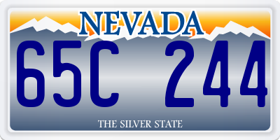 NV license plate 65C244