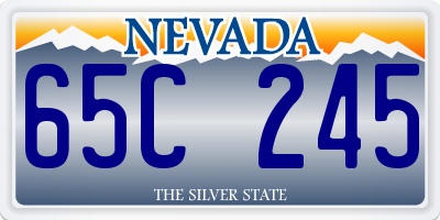 NV license plate 65C245