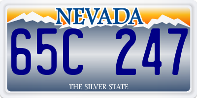 NV license plate 65C247