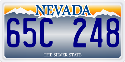 NV license plate 65C248