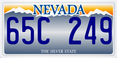 NV license plate 65C249