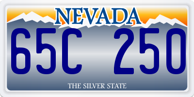 NV license plate 65C250