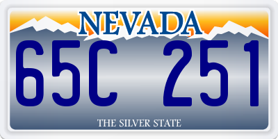 NV license plate 65C251