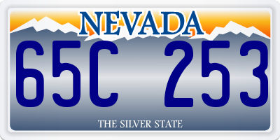 NV license plate 65C253