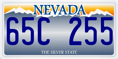 NV license plate 65C255