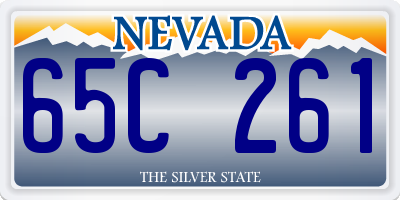 NV license plate 65C261