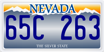 NV license plate 65C263