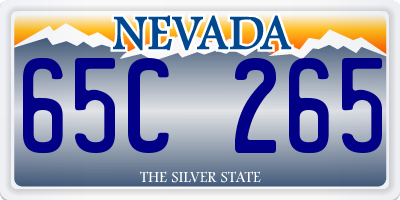 NV license plate 65C265