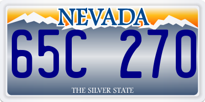 NV license plate 65C270