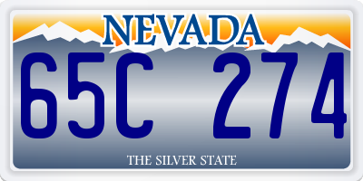 NV license plate 65C274