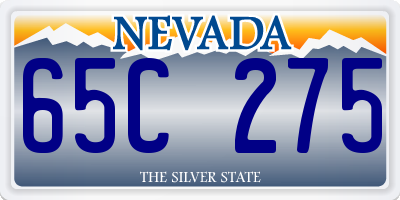 NV license plate 65C275