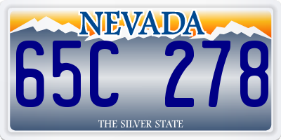 NV license plate 65C278