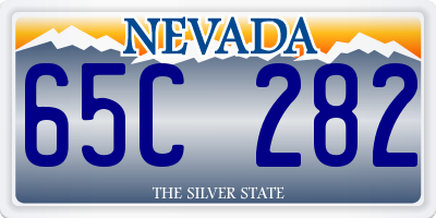 NV license plate 65C282