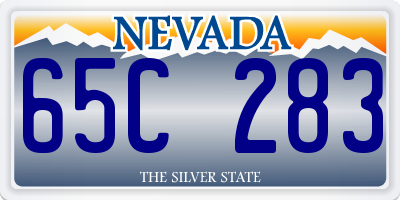 NV license plate 65C283