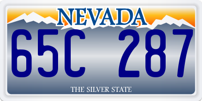 NV license plate 65C287