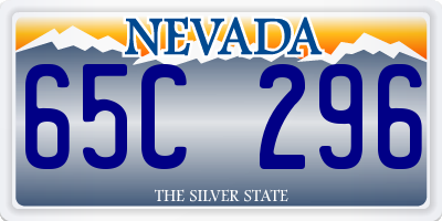 NV license plate 65C296