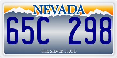 NV license plate 65C298