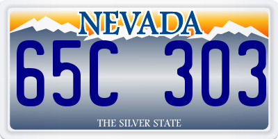 NV license plate 65C303