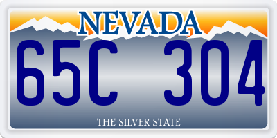 NV license plate 65C304