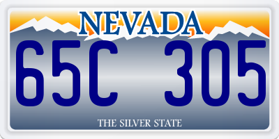 NV license plate 65C305