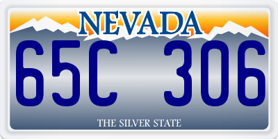 NV license plate 65C306