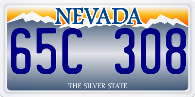 NV license plate 65C308