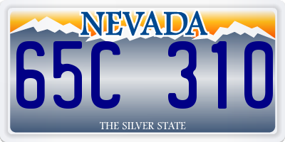 NV license plate 65C310