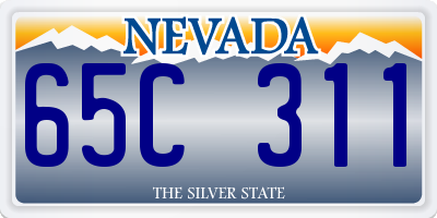 NV license plate 65C311