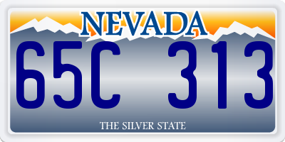NV license plate 65C313