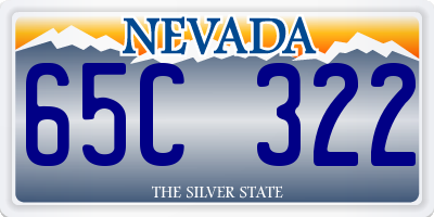 NV license plate 65C322