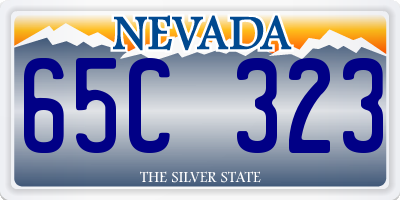 NV license plate 65C323