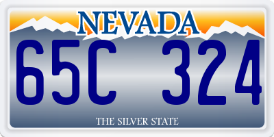 NV license plate 65C324