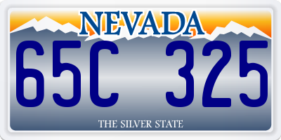 NV license plate 65C325