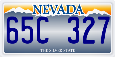 NV license plate 65C327