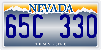 NV license plate 65C330