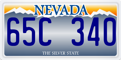 NV license plate 65C340