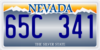 NV license plate 65C341