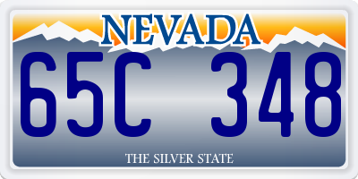 NV license plate 65C348