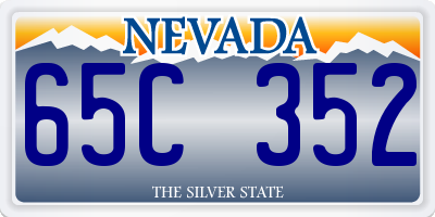 NV license plate 65C352