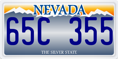 NV license plate 65C355