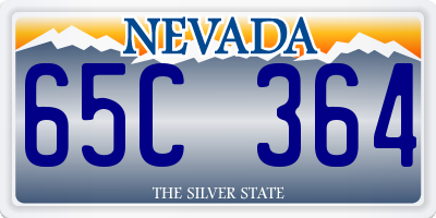 NV license plate 65C364