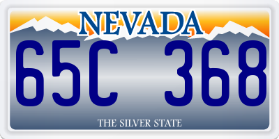 NV license plate 65C368