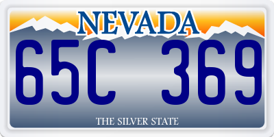NV license plate 65C369