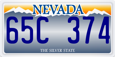 NV license plate 65C374