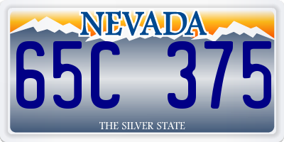 NV license plate 65C375